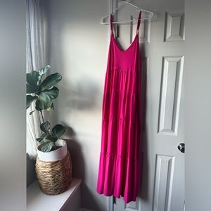 Pink Tiered Maxi Dress